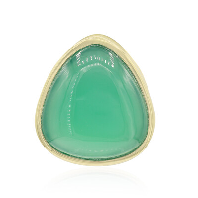 Ciondolo in argento con Calcedonio Verde (MONOSONO COLLECTION)
