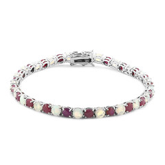 Bracciale in argento con Rubino