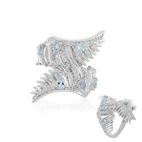 Anello in argento con Topazio Blu Cielo