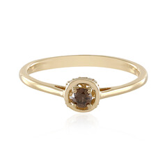 Anello in oro con Diamante Champagne I2