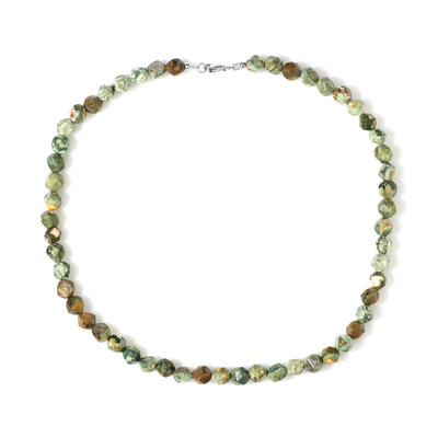 Collana in argento con Riolite della Foresta Pluviale