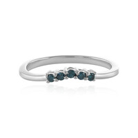 Anello in argento con Diamante Blu I3