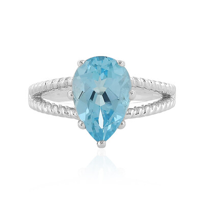 Anello in argento con Topazio Blu Cielo