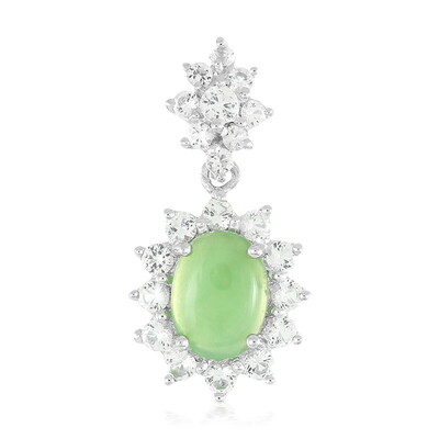 Ciondolo in argento con Crisoprasio Imperiale