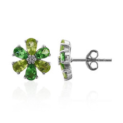 Orecchini in argento con Peridoto della Birmania