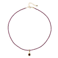 Collana in argento con Rodolite