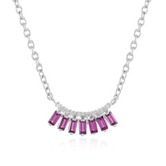 Collana in argento con Rodolite