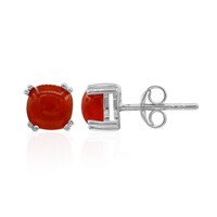 Orecchini in argento con Onice Rossa