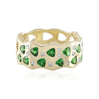 Anello in oro con Tsavorite della Tanzania