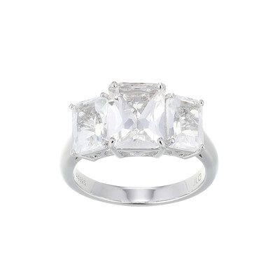 Anello in argento con Topazio Bianco
