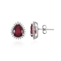 Orecchini in argento con Rubino del Madagascar