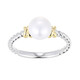 Anello in argento con Perla d'Acqua Dolce Bianca