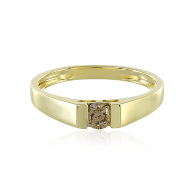 Anello in oro con Diamante Champagne I4