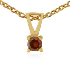 Collana in argento con Diamante Rosso I1