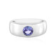 Anello da uomo in argento con Tanzanite