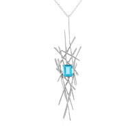 Collana in argento con Topazio Paraiba