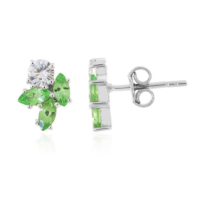 Orecchini in argento con Tsavorite