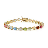Bracciale in argento con Topazio Blu Svizzero