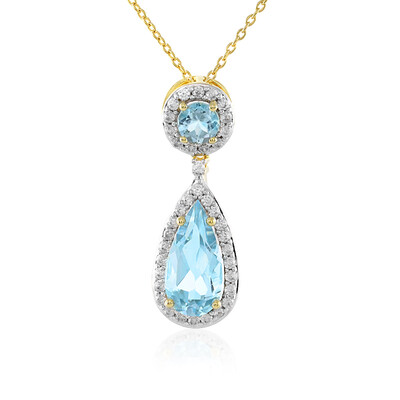 Collana in argento con Topazio Blu Cielo