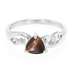 Anello in argento con Occhio di Tigre Rosso