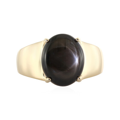Anello in oro con Zaffiro Stellato Nero