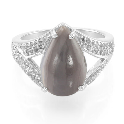 Anello in argento con Agata Botswana