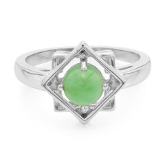 Anello da uomo in argento con Crisoprasio Imperiale