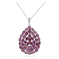 Collana in argento con Rodolite