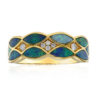 Anello in oro con Opale Nero di Lightning Ridge (CIRARI)