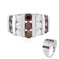 Anello in argento con Zircone Cognac