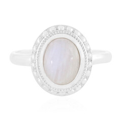 Anello in argento con Pietra di Luna Arcobaleno
