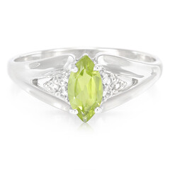 Anello in argento con Peridoto Manchuria