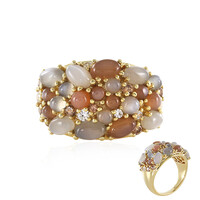 Anello in argento con Pietra di Luna Argentata (KM by Juwelo)