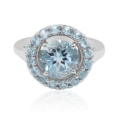 Anello in argento con Topazio Blu Cielo