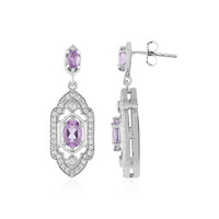 Orecchini in argento con Ametista Rose de France