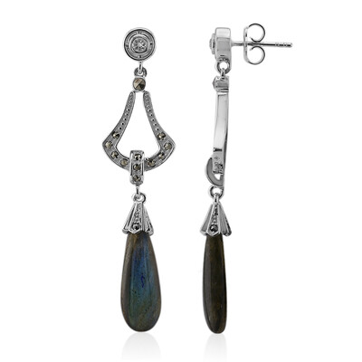 Orecchini in argento con Labradorite (Annette classic)