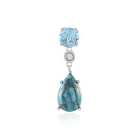 Ciondolo in argento con Turchese Ramato Blu Mohave (Faszination Türkis)