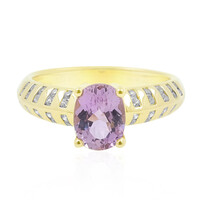 Anello in oro con Kunzite Brasiliana AAA (de Melo)