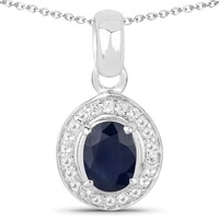 Collana in argento con Zaffiro Blu