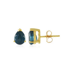 Orecchini in argento con Cianite Blu Foglia di Tè