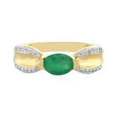 Anello in argento con Smeraldo Brasiliano