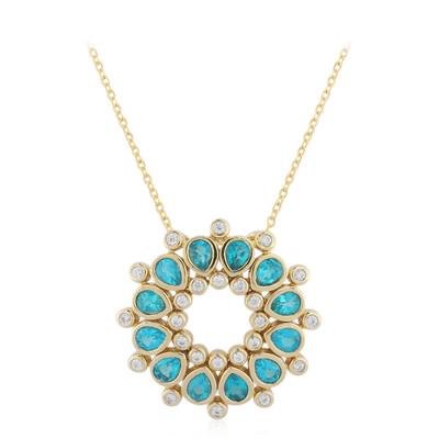 Collana in argento con Apatite Blu Neon (de Melo)