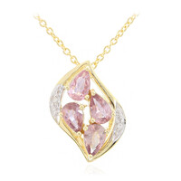 Collana in oro con Zaffiro Padparadscha (non riscaldato) (AMAYANI)