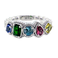 Anello in argento con Diopside Russo (Dallas Prince Designs)