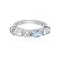 Anello in argento con Pietra di Luna Blu (KM by Juwelo)