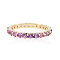Anello in oro con Zaffiro Ceylon Porpora (non riscaldato)