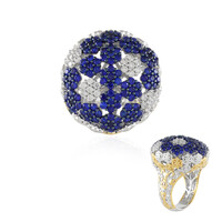 Anello in argento con Spinello Cobalto (Gems en Vogue)