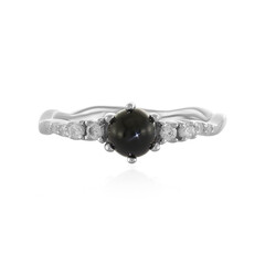 Anello in argento con Diopside Stellato d'India