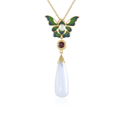 Collana in argento con Pietra di Luna Bianca (Adela Silber)