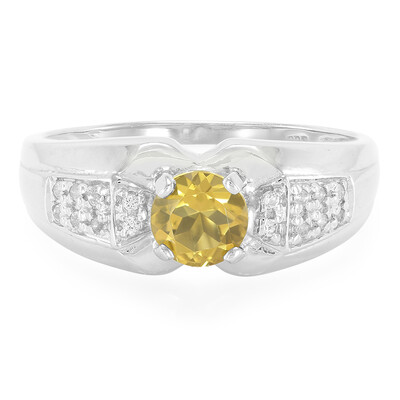Anello da uomo in argento con Quarzo Champagne